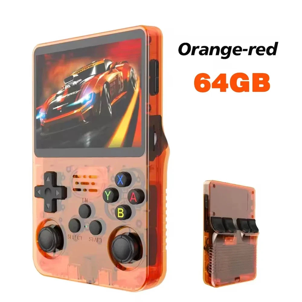 128G R36S Retro Handheld Video Game Console Linux System 3.5 Inch IPS Screen R35s Pro Portable Pocket Video Player 64GB Games