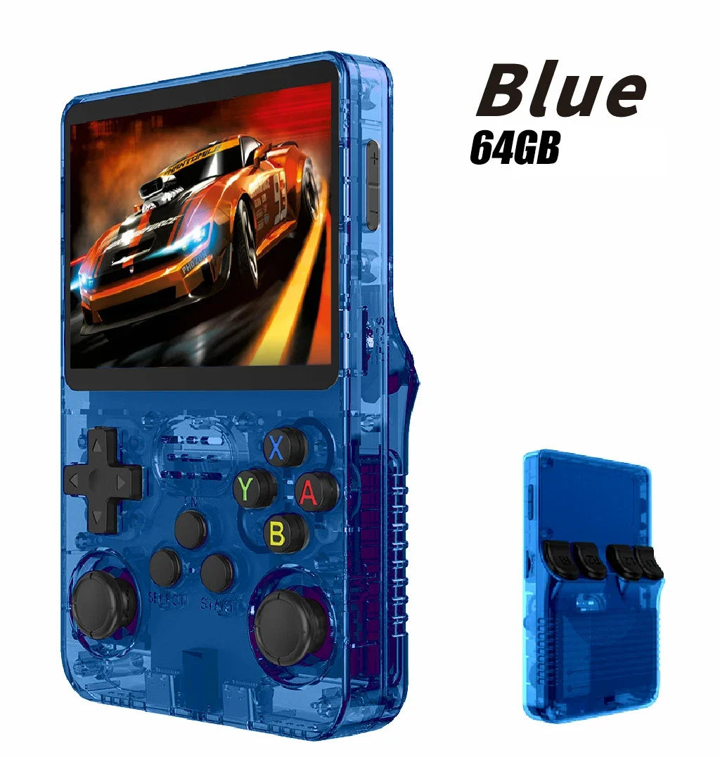 128G R36S Retro Handheld Video Game Console Linux System 3.5 Inch IPS Screen R35s Pro Portable Pocket Video Player 64GB Games