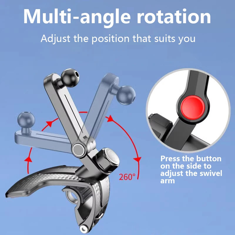 Universal Car Mount Phone Holder – 360° Rotation Dashboard & Windshield Stand
