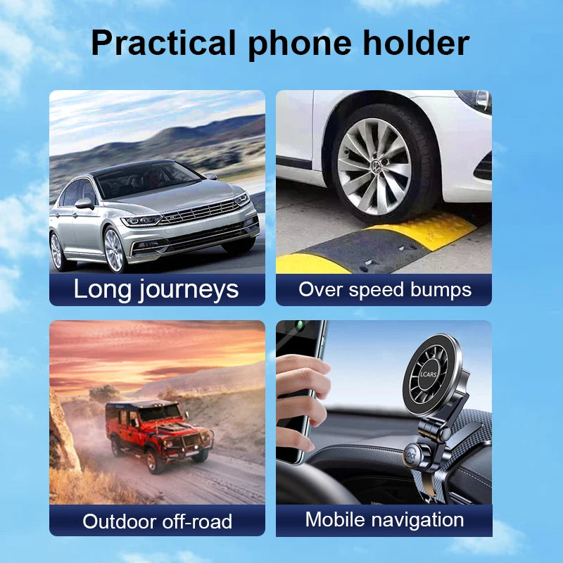 Universal Car Mount Phone Holder – 360° Rotation Dashboard & Windshield Stand