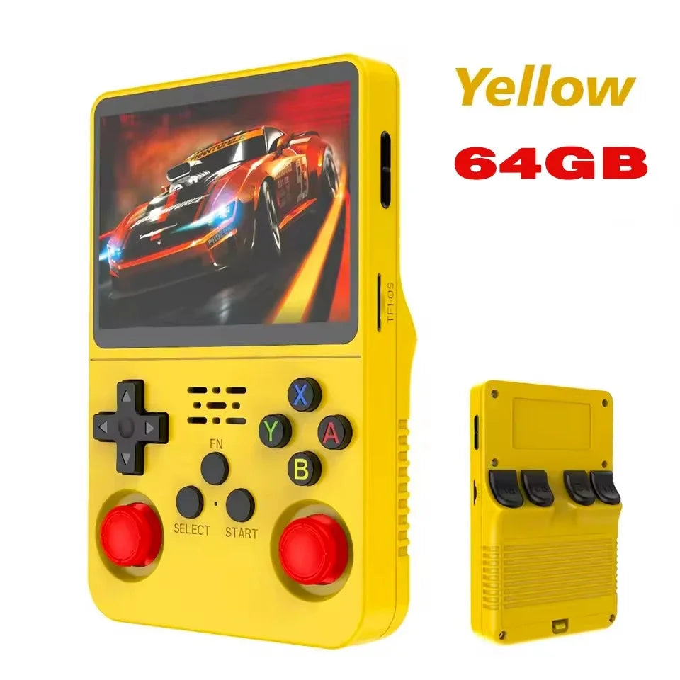 128G R36S Retro Handheld Video Game Console Linux System 3.5 Inch IPS Screen R35s Pro Portable Pocket Video Player 64GB Games